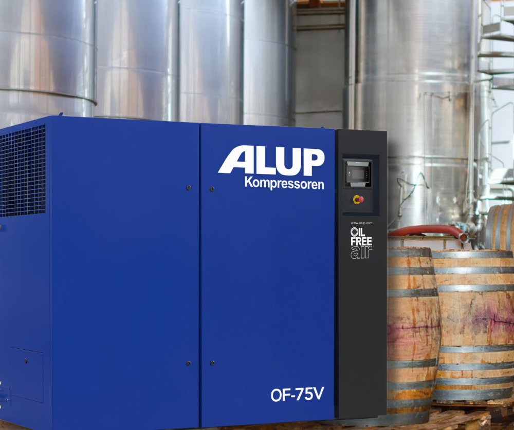 From Vine to VSD:  ALUP OF Series Oil-Free Compressor for a Winery Customer